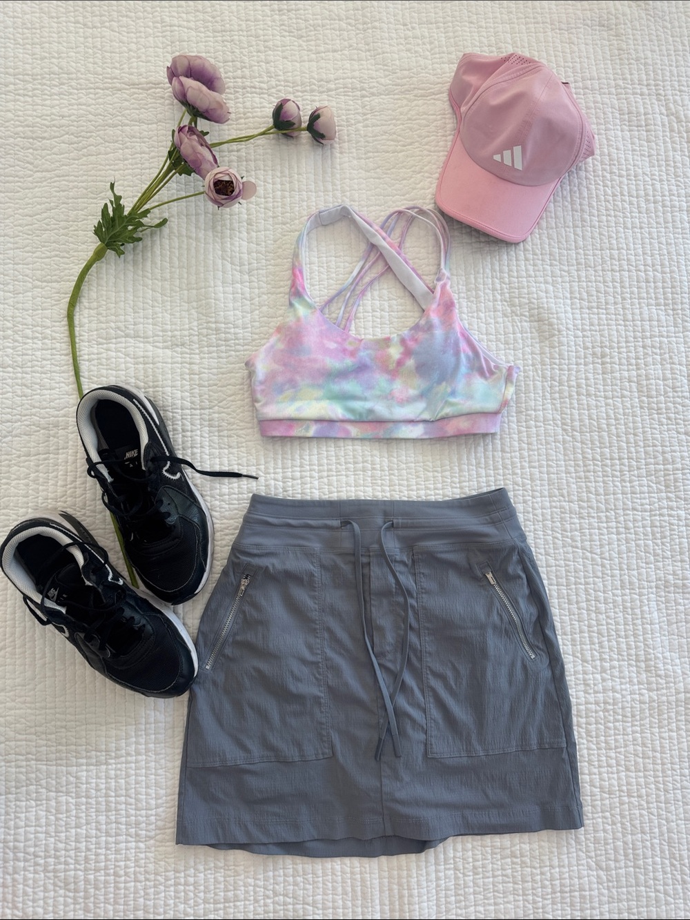 Shein Pink and Blue Sports Bra Size Small